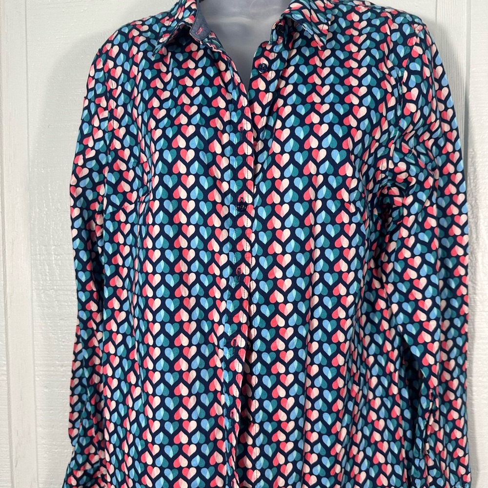 Talbots Multicolored Women’s Button Down Top Size Large EUC - Picture 3 of 7